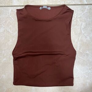 Zara Women's Chocolate Brown Tank Top
